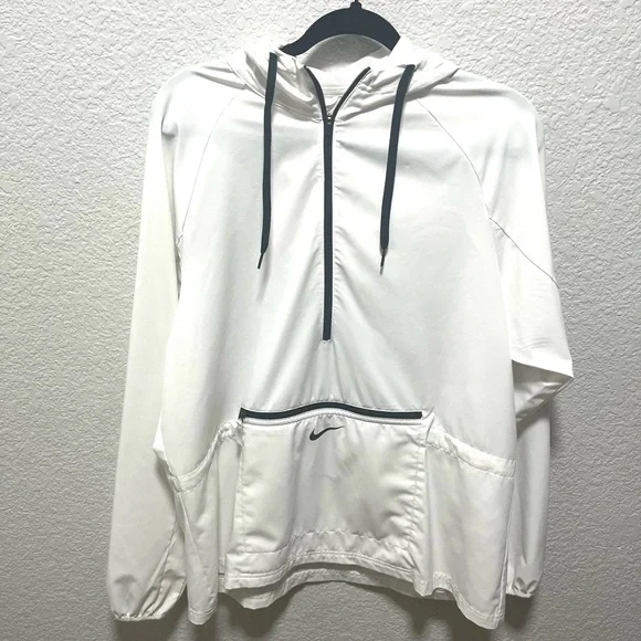 Nike White Pullover Hoodie with Black Logo and Accents - Picture 2 of 4